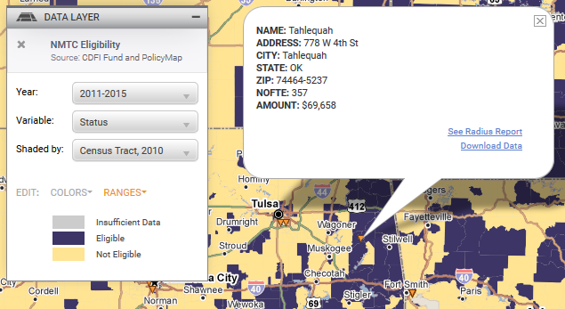 Uploaded points with underlying data